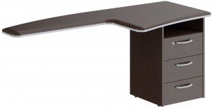 Брифинг-приставка с тумбой DB 1880(R) Венге Магия 1800х800х750