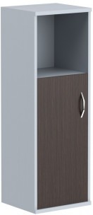 Шкаф колонка с глухой малой дверью СУ-2.1(L) Венге Магия/Металлик 406*365*1200