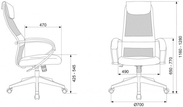 Кресло руководителя Бюрократ CH-607