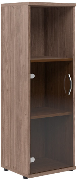 Шкаф колонка с малой стеклянной дверью СУ-2.2 Ясень Шимо 406*365*1200