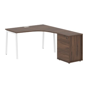 Стол эргономичный с тумбой ELCET 1318(R) 1360х1880х750 EDIS