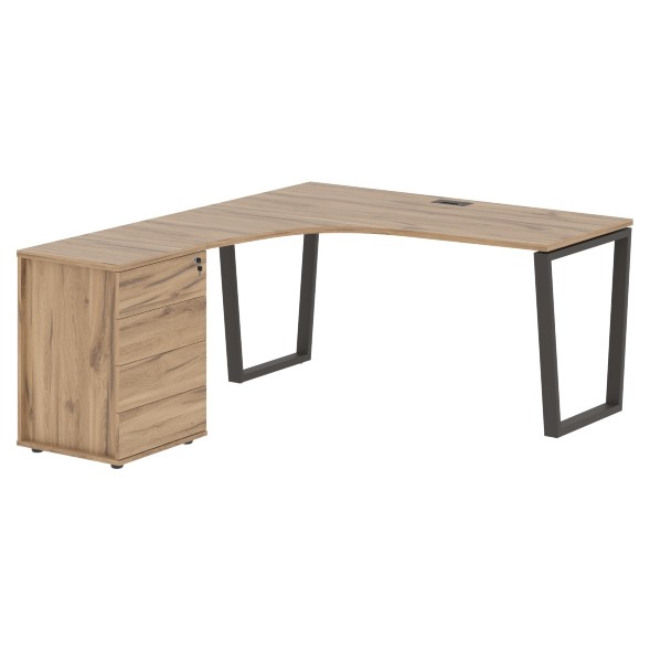 Стол эргономичный с тумбой EVCET 1518(L) 1560х1880х750 EDIS