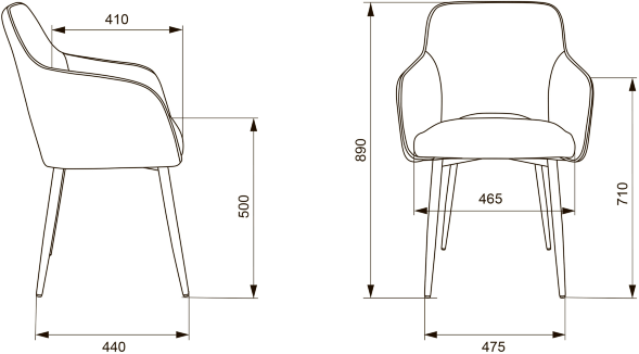 Стул для кухни Бюрократ KF-7 гусиная лапка