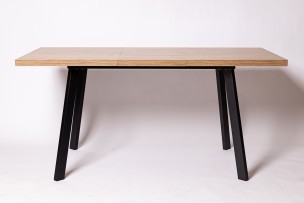 Стол раздвижной HAGEN 120, Дуб Канзас/Коричневый/Черный Текстурный