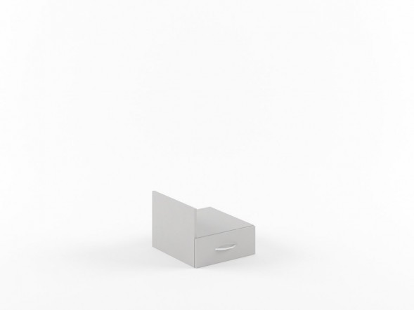 Тумба подвесная с 1-м ящ. SC-1V Серый 412*450*323(163) в Сыктывкаре 