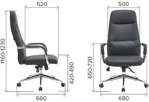 Кресло руководителя Everprof Vesta Экокожа Черный